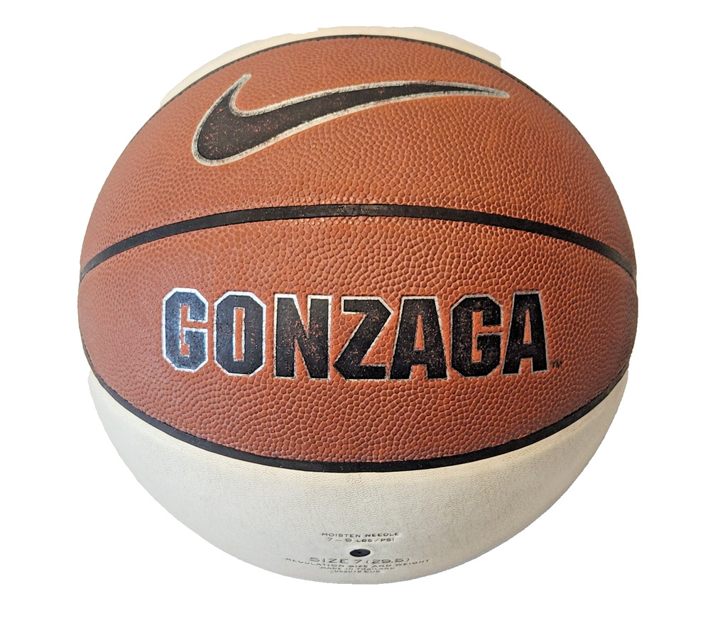 Nike Elite Gonzaga University Bulldogs Logo White Panel NCAA Basketball Size 7